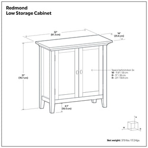 Redmond - Low Storage Cabinet - Hickory Brown