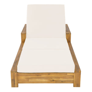 Chaise Lounge With 3 Fold Cushion Set, 3 Position Adjustable Backrest