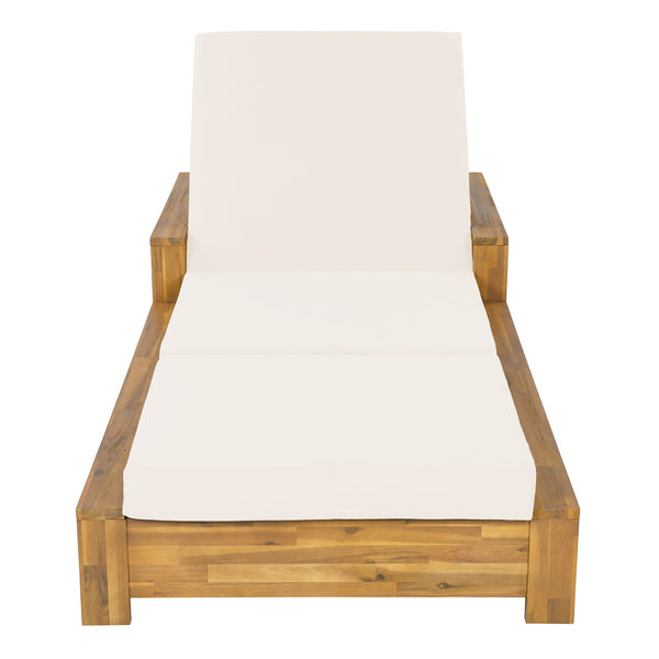 Chaise Lounge With 3 Fold Cushion Set, 3 Position Adjustable Backrest