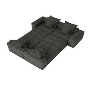 Modern Oversized Diy Combination, Modular Sectional Sofa With Pillows