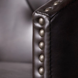 360 Degree Swivel Bar Stool With Stunning Nailhead Trim (Set of 2)