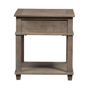 Parkland Falls - Rectangular End Table - Weathered Taupe