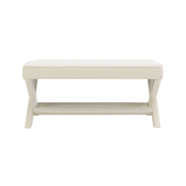 Comfort Double Bench Upholstered With X Crossed Legs