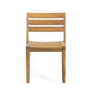 Outdoor 3 Pieces Dining Set, Round Bistro Set - Teak