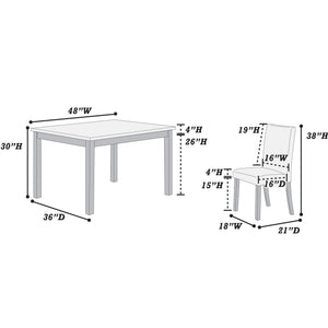 Dining Table With 4 Upholstered Side Chairs