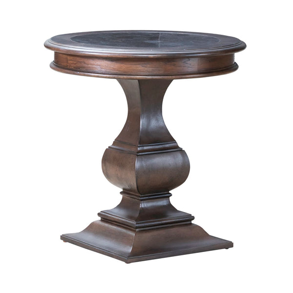 Provence Park - Round End Table - Chateau Brown