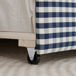 Gingham Daybed With USB Charging Port, Wave-Shaped Design