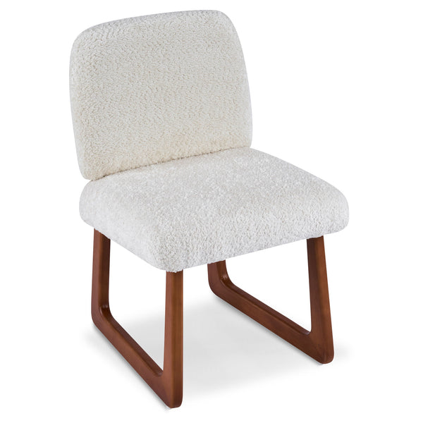 Dining Chair With Curved Legs (Set of 2) - Beige / Brown
