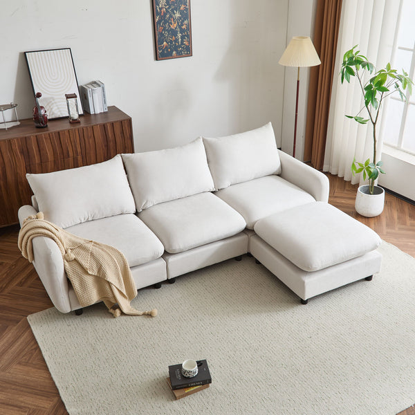 Oversize Modular Free Combination Sectional Sofa Couch With Ottoman For Living Room