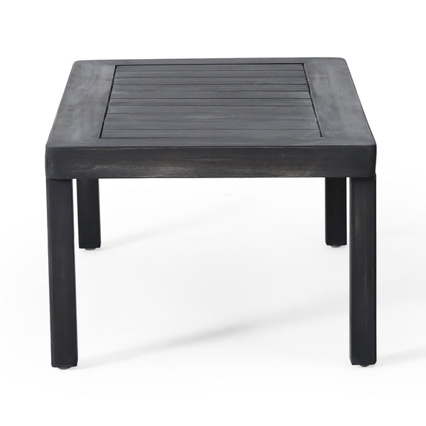 Acacia Wood Loveseat And Coffee Table Set With Cushions