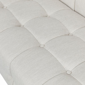 Contemporary Mid-Century Charm 3 Seater Sofa With Button Tufted Waffle Stitching