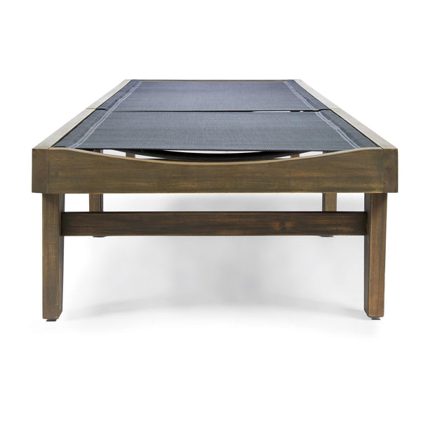 Summerland Chaise Lounge Dark Mesh Outdoor Seating - Dark Gray
