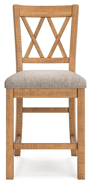 Havonplane - Upholstered Barstool (Set of 2) - Brown