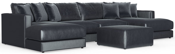Remington - Modular Sofa And Cocktail Ottoman - Slate