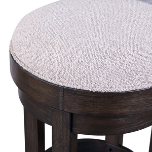 Weston - Upholstered Swivel Console Stool - Peppercorn