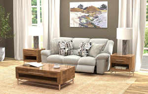 Trifecta - Sofa With 3 Recliners and Drop Down Table