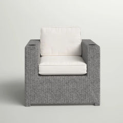 Elegant Patio Chair With Cushions - Gray