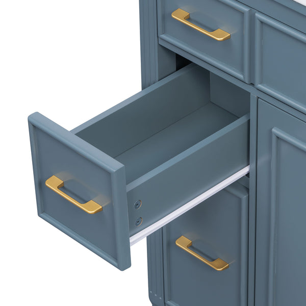 Freestanding Bathroom Vanity With Sink, Soft Close Door, Tip Out Drawer