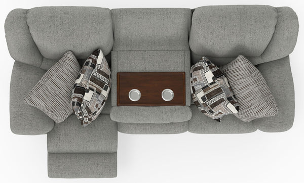 Trifecta - Sofa With 3 Recliners and Drop Down Table