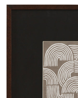 Neutral Strokes II Framed Print - Black