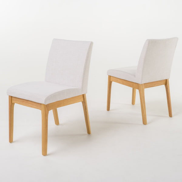 Contemporary Dining Chair SetWith Upholstered Fabric
