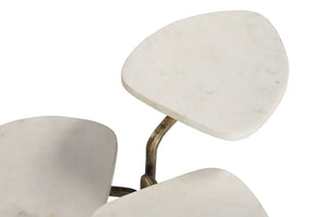 Alpine - Accent Table - Brass / White