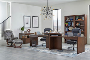 Monarch - Manual Reclining Swivel Chair and Ottoman