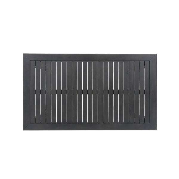 Outdoor Minimalist Acacia Wood Rectangle Bar Table