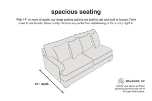 Rawcliffe - Left Arm Facing Sofa 4 Pc Sectional - Parchment