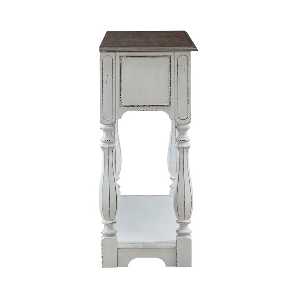 Magnolia Manor - Hall Console Bottom With Shelf For Display & Storage - Antique White