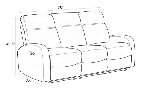 Tuscany - Power Reclining Sofa - Whiskers Nature