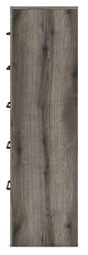 Graystorm - Five Drawer Chest - Brown Gray