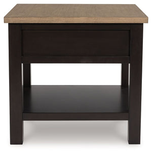 Drazmine - Rectangular End Table - Brown