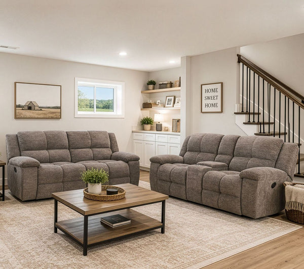 Buster - Manual Reclining Console Loveseat