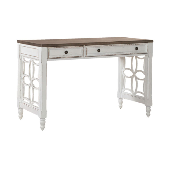 Magnolia Manor - L Writing Desk - Antique White