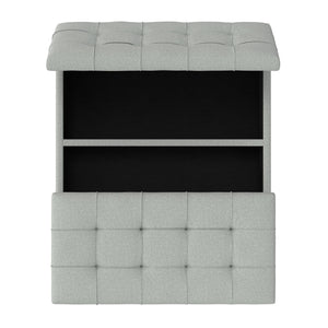 Harrison - Coffee Table Storage Ottoman Lift Top - Stone Gray