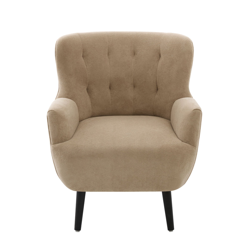 Armchair With Round Arm - Brown