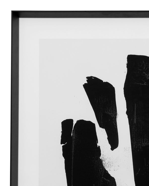 Triple Block Print II Framed Art - Black