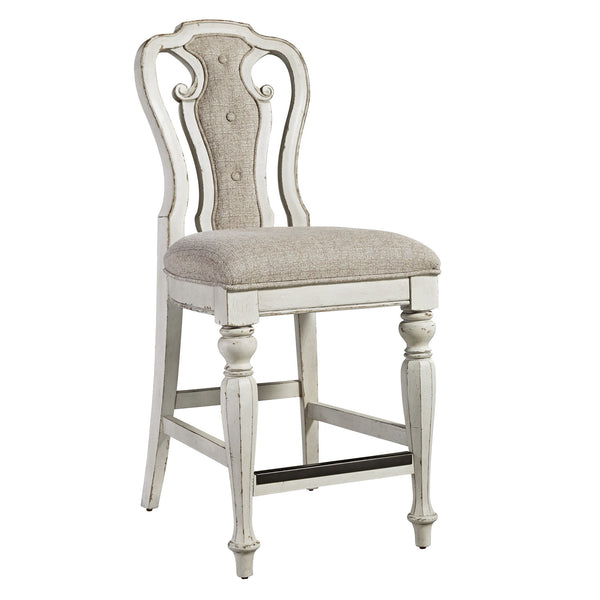 Magnolia Manor - 5 Piece Gathering Table Set - Antique White / Dark Brown
