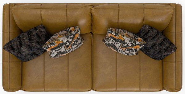 Corvara - Top Grain Italian Leather Match Sofa - Caramel