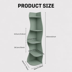 5 Tier S - Shaped Corner Shelf For Living Room