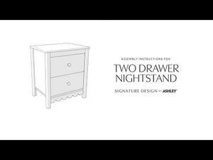 Hallityn - Two Drawer Night Stand - White