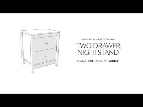 Hallityn - Two Drawer Night Stand - White